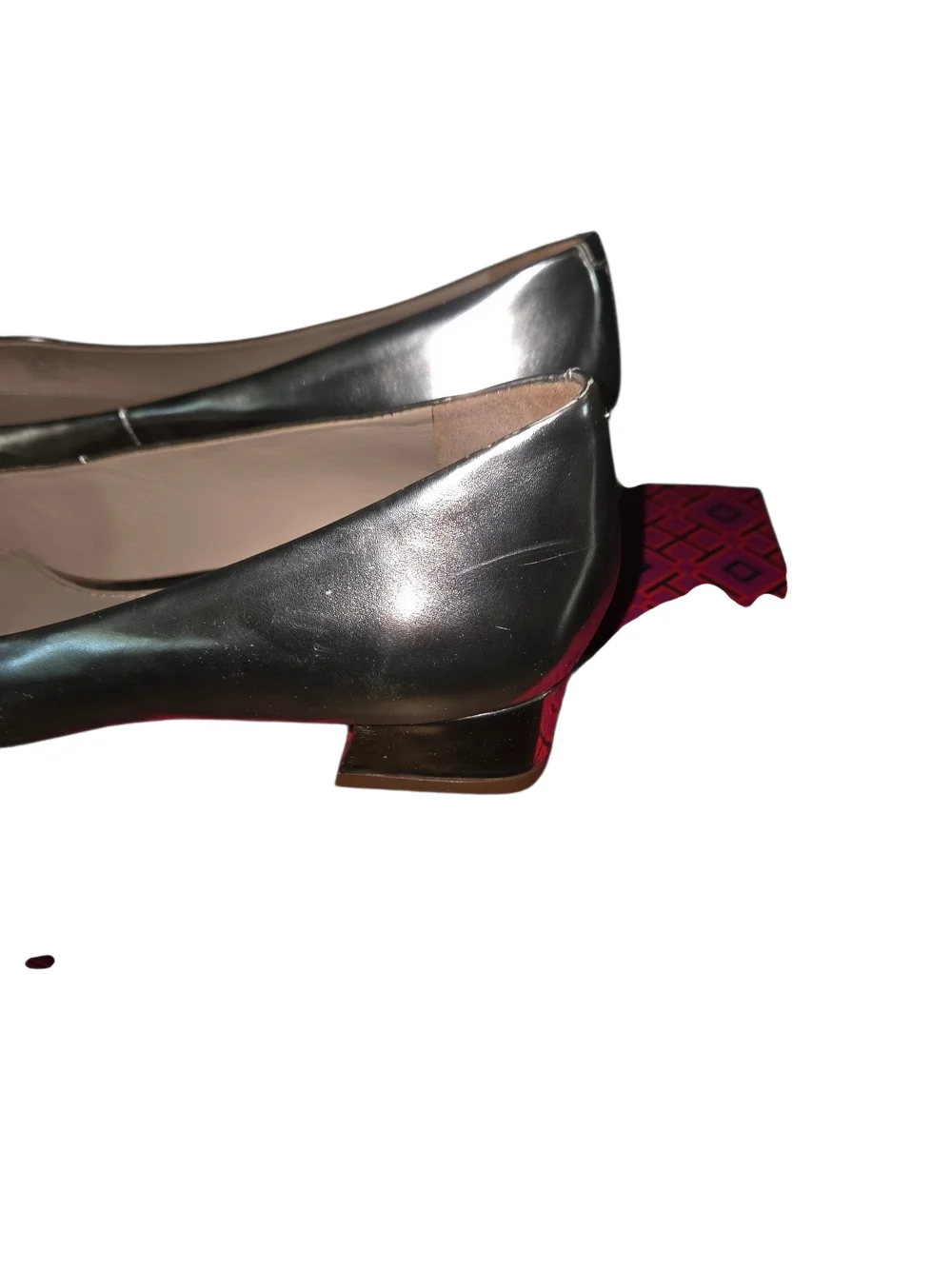 Tory Burch Gigi Mettalic Block Heel sz 9.5